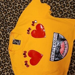 NIL & MON lets kiss crop sweater